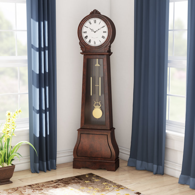 Winston Porter Swensen 71.75" Grandfather Clock with Adjustable Chime